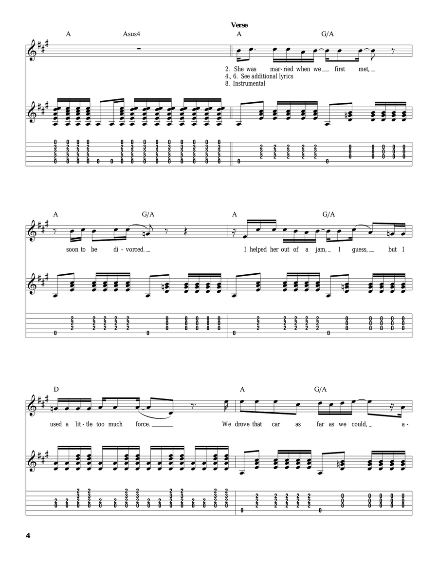 Tangled Up In Blue Acoustic Guitar scores gallery preview page 4