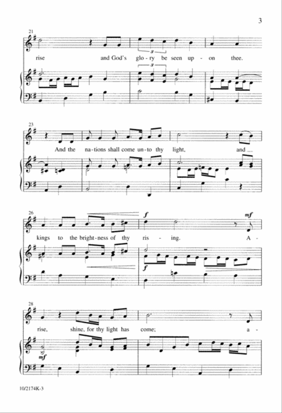 Arise, Shine! Unison Choir scores gallery preview page 3