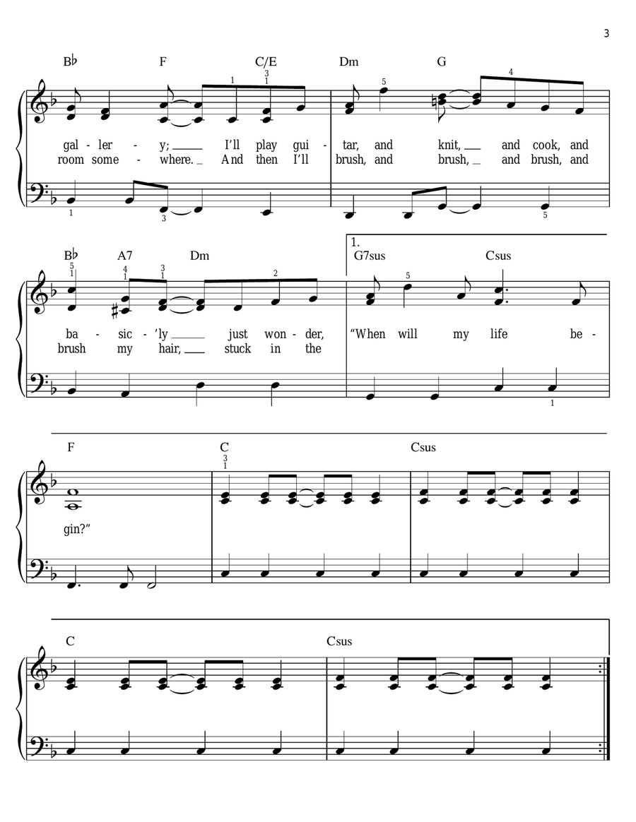 When Will My Life Begin? (from Tangled) Voice scores gallery preview page 3