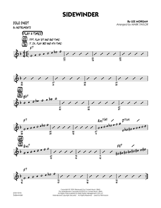 Sidewinder - Bb Solo Sheet