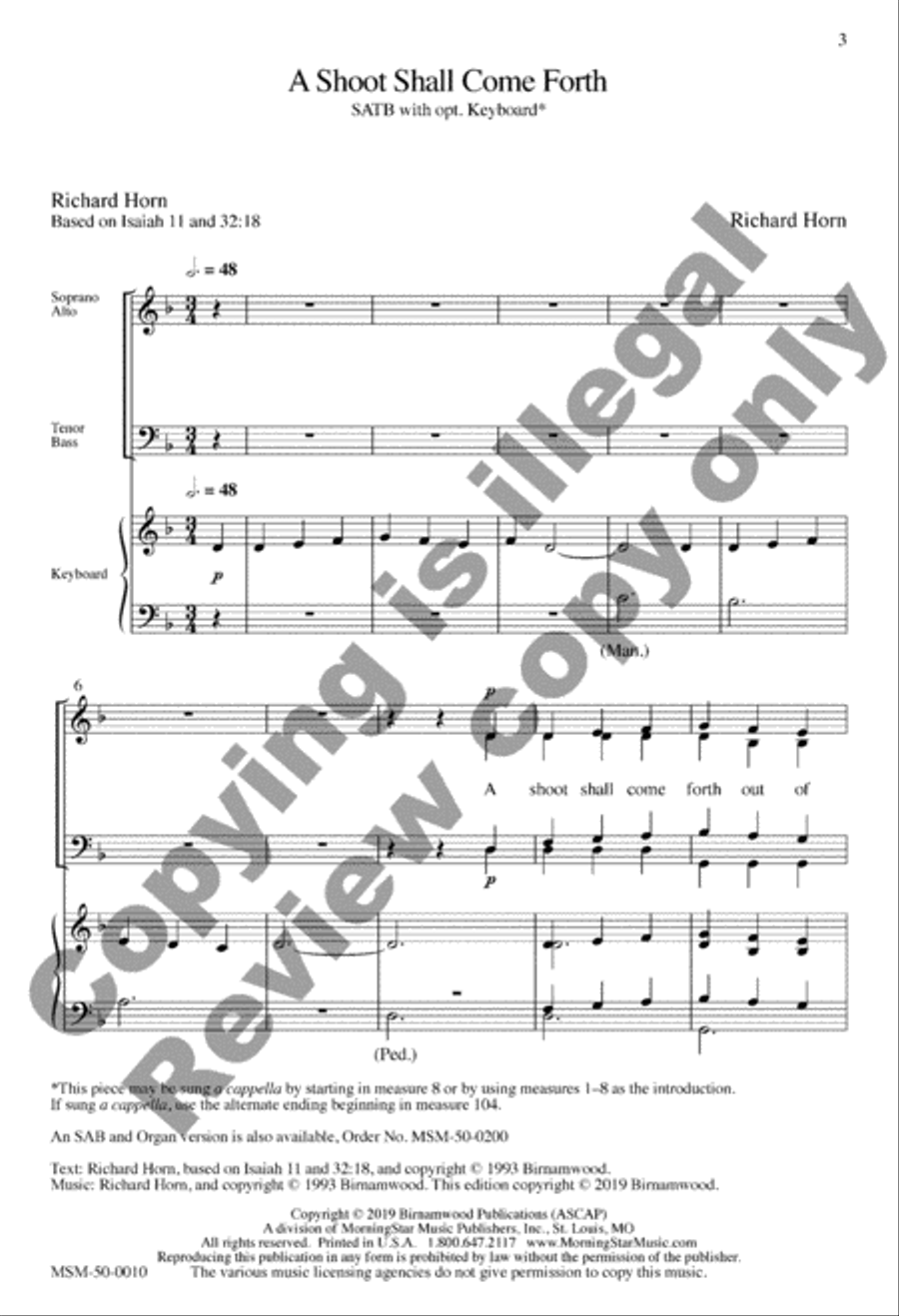 A Shoot Shall Come Forth 4-Part scores gallery preview page 2