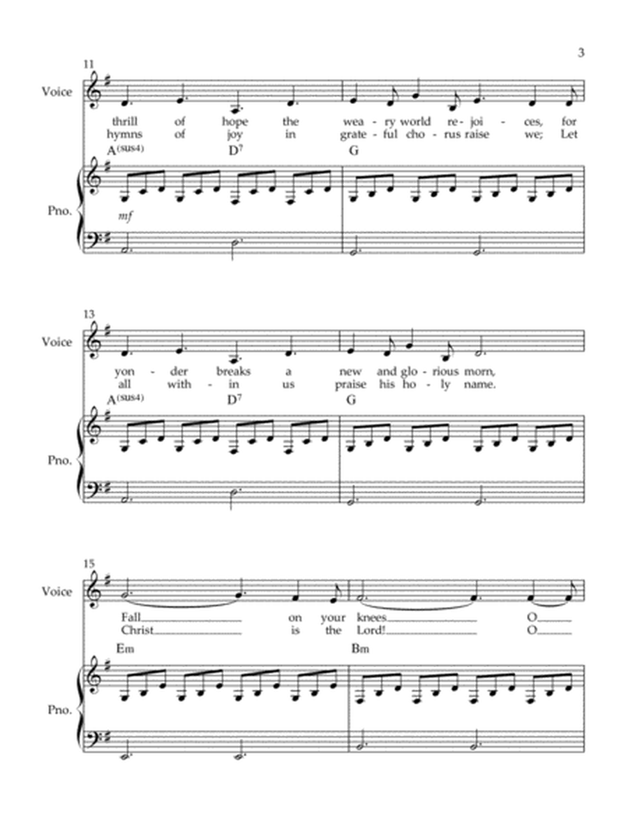 O Holy Night in G Major, Alto Voice and Easy Piano image number null