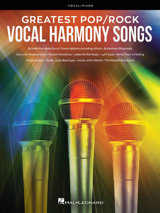 Book cover for Greatest Pop/Rock Vocal Harmony Songs