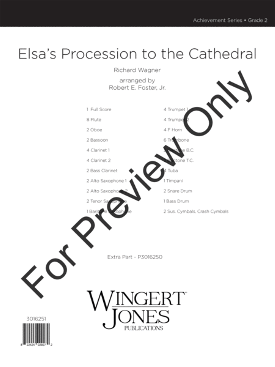 Elsas Procession to the Cathedral (Score) Concert Band scores gallery preview page 2