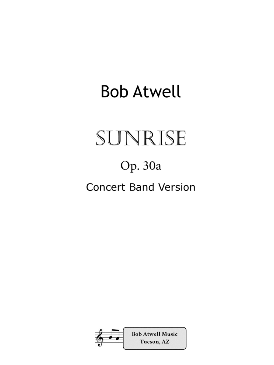 Sunrise - Band Version Concert Band scores gallery preview page 1