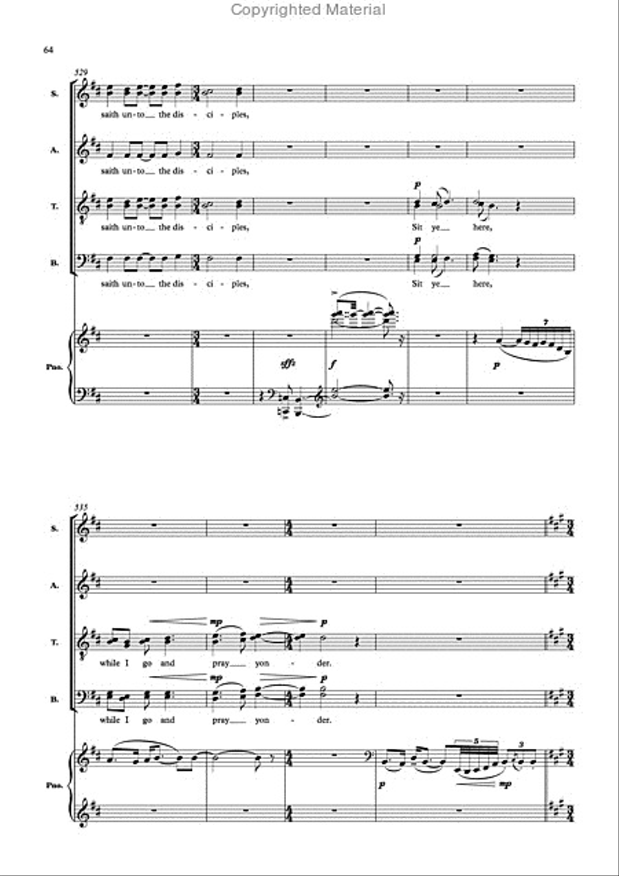 The Passion of our Lord Jesus Christ 4-Part scores gallery preview page 15