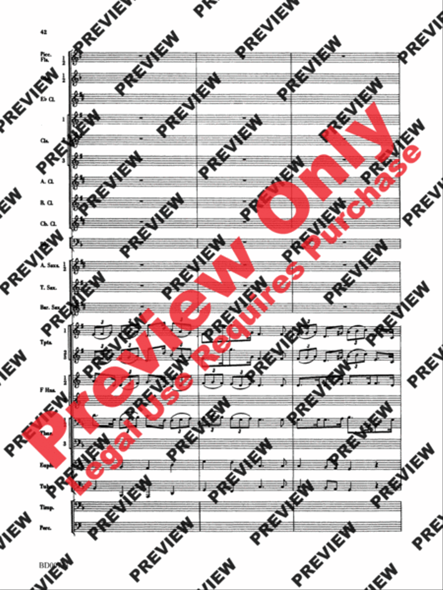 Water Music Suite Concert Band scores gallery preview page 42