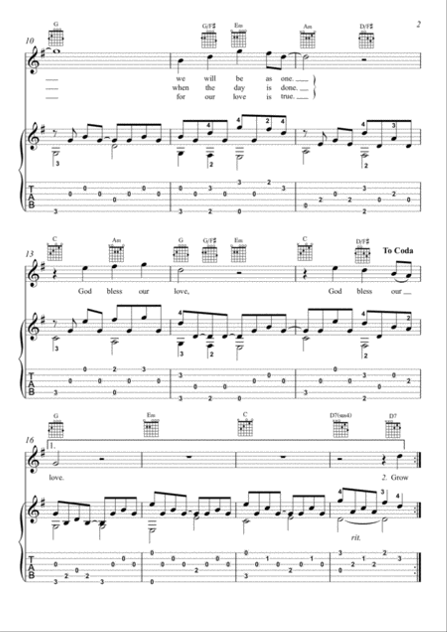 Grow Old With Me Electric Guitar scores gallery preview page 2