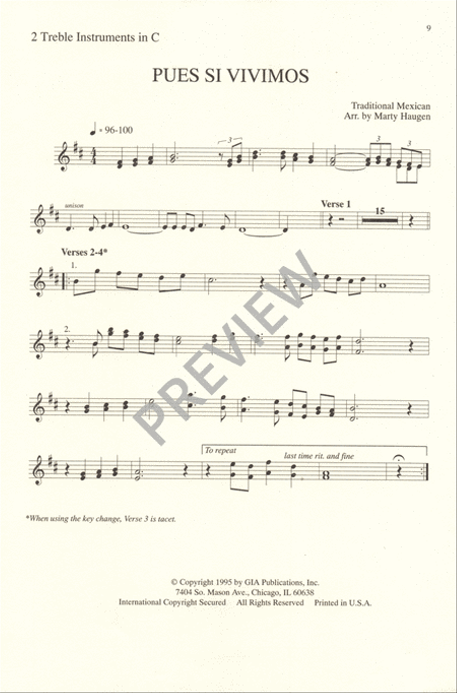 Pues Si Vivimos 3-Part scores gallery preview page 9