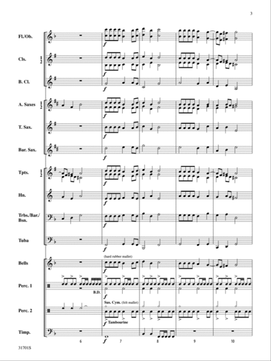 Two Renaissance Sketches (score only) Concert Band scores gallery preview page 3