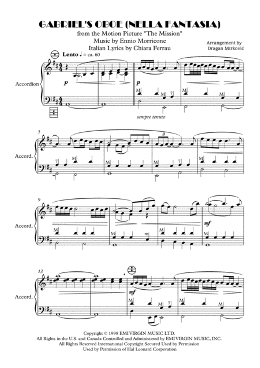 Nella Fantasia Accordion scores gallery preview page 2