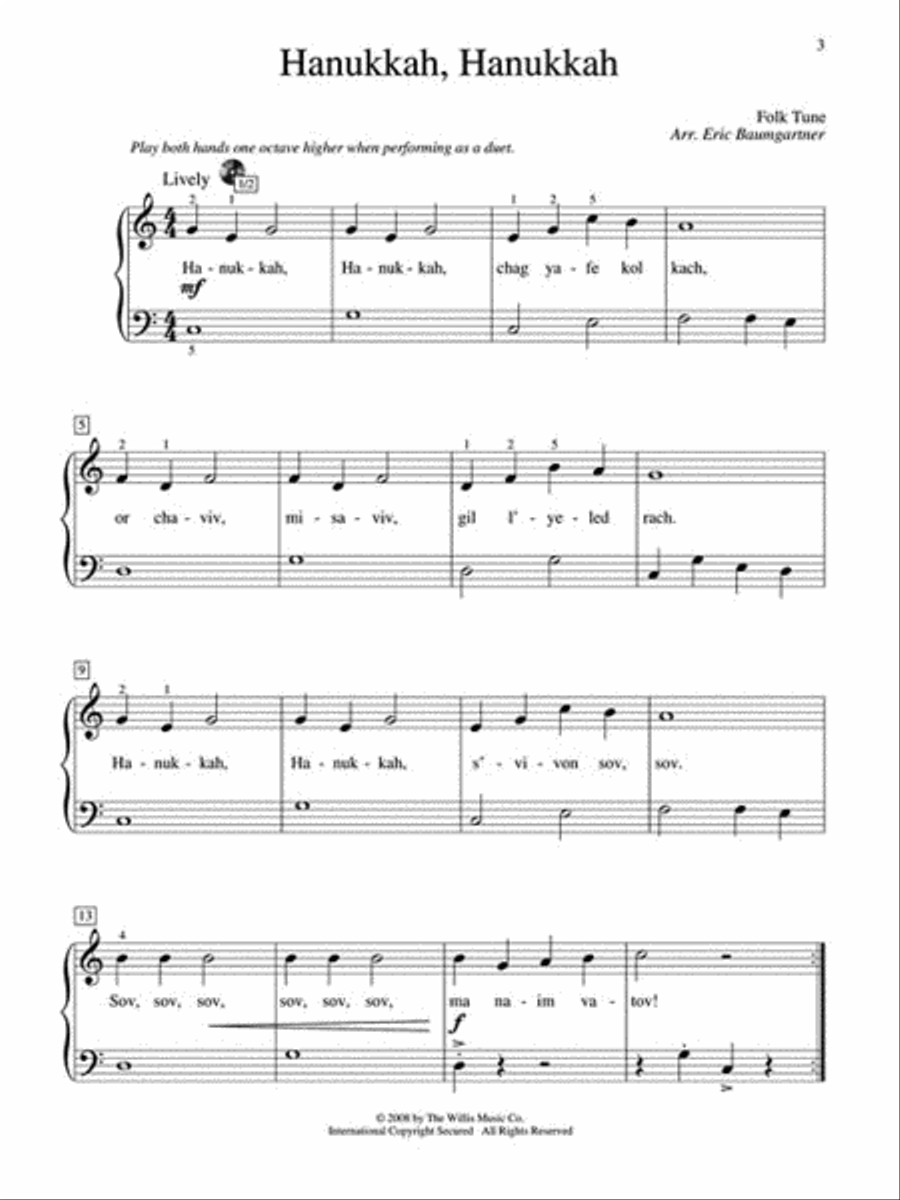 Teaching Little Fingers to Play More Jewish Favorites Piano Method scores gallery preview page 3