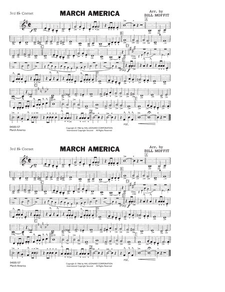 March America - 3rd Bb Cornet