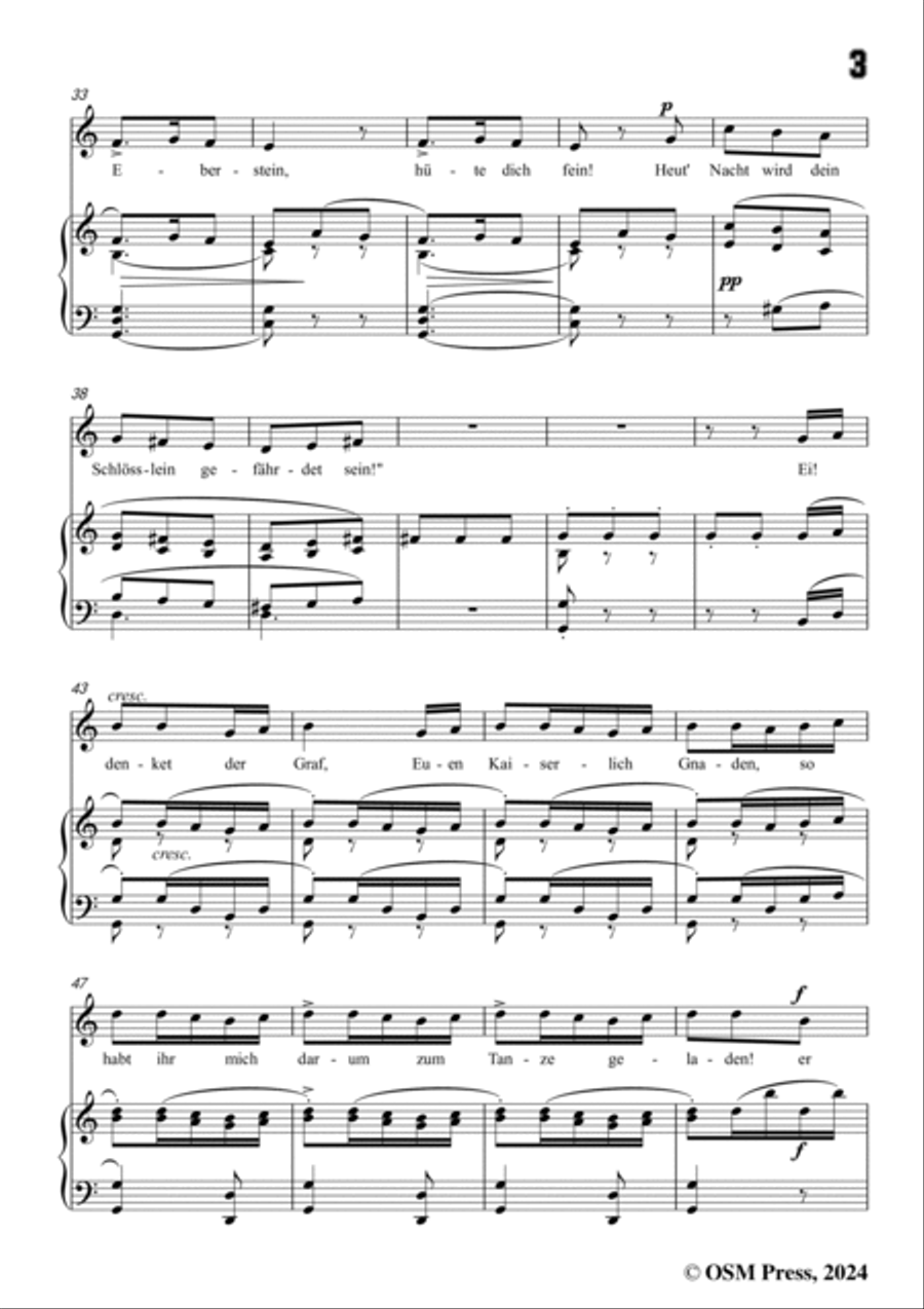 C. Loewe-Graf Eberstein(Zu Speier im Saale da hebt sich ein Klingen),in C Major Voice scores gallery preview page 5