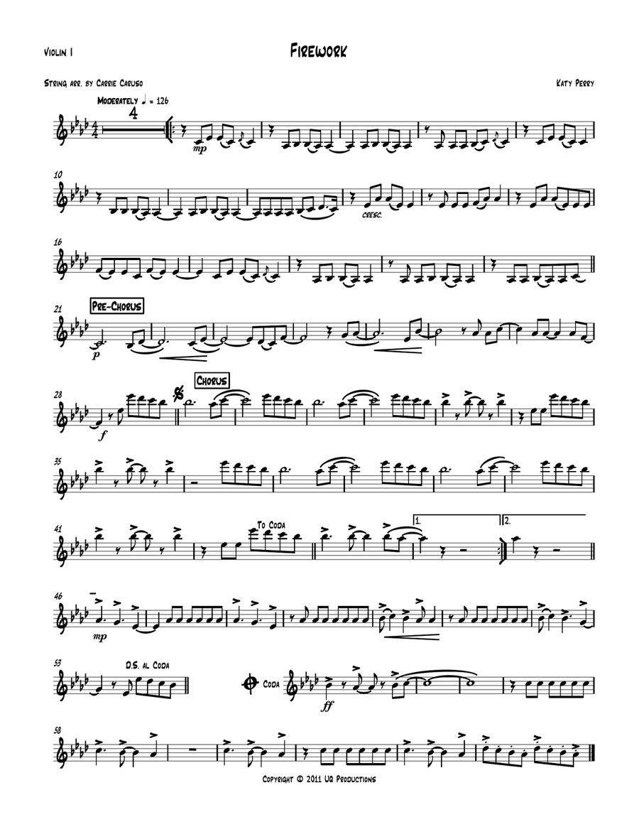 Firework String Quartet scores gallery preview page 1