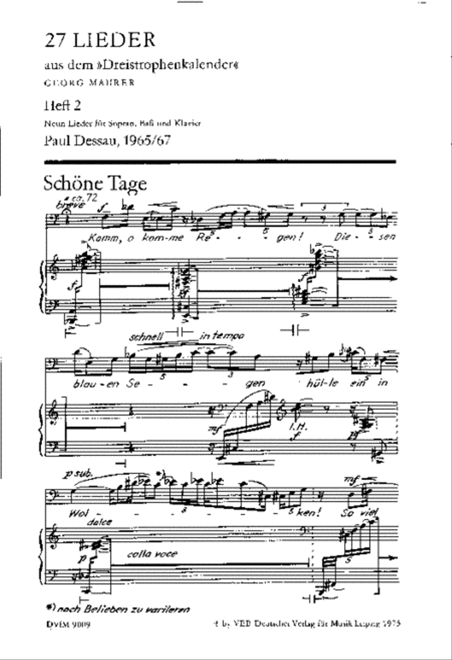 27 Songs from the “Dreistrophenkalender” Voice scores gallery preview page 2