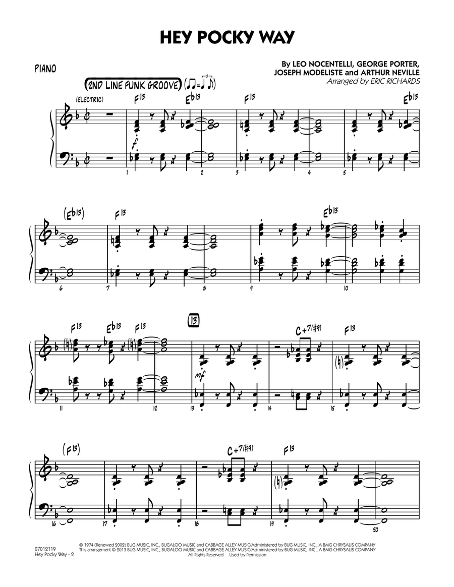 Hey Pocky Way - Piano Jazz Ensemble scores gallery preview page 2