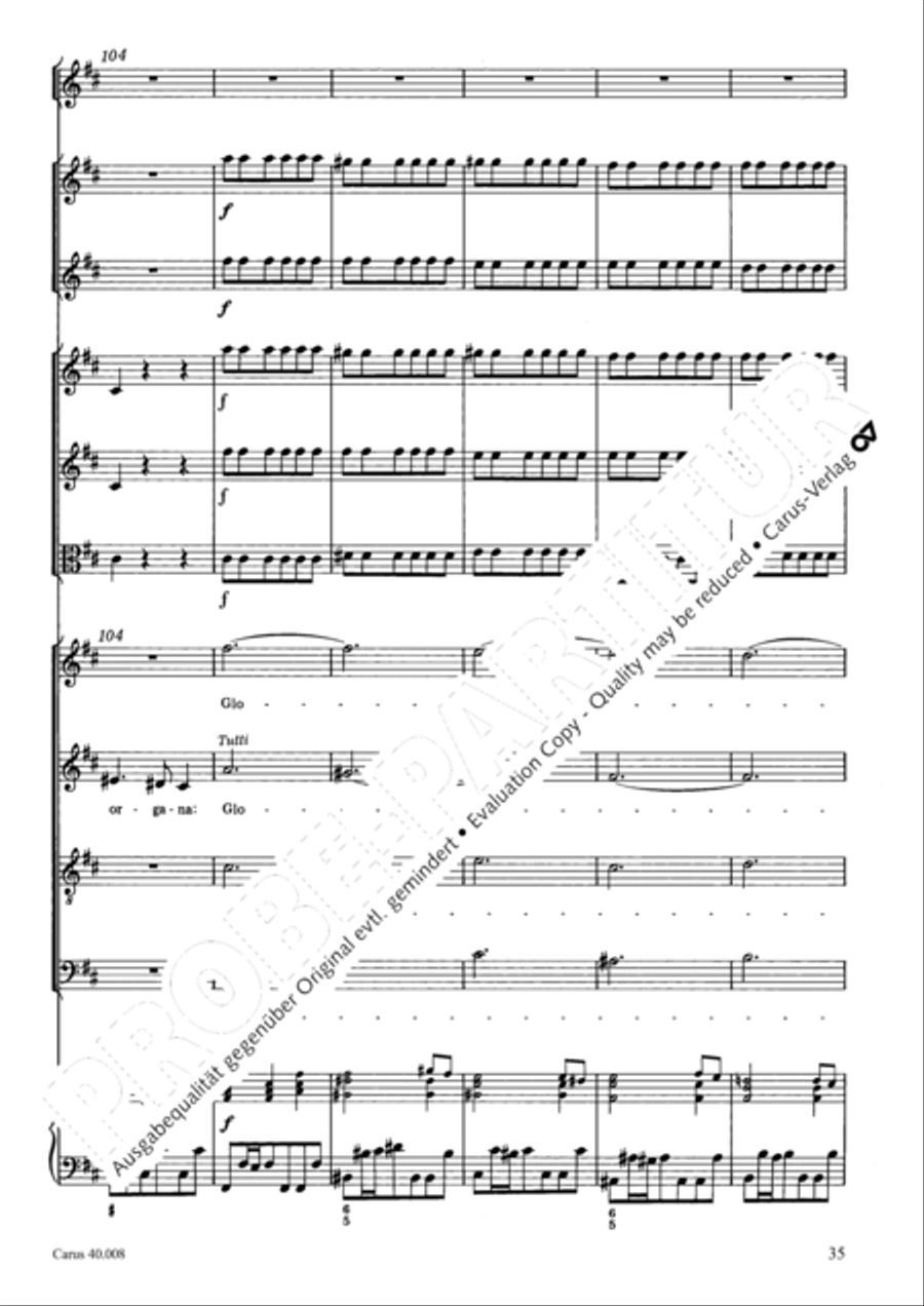 Introduzione e Gloria 4-Part scores gallery preview page 36
