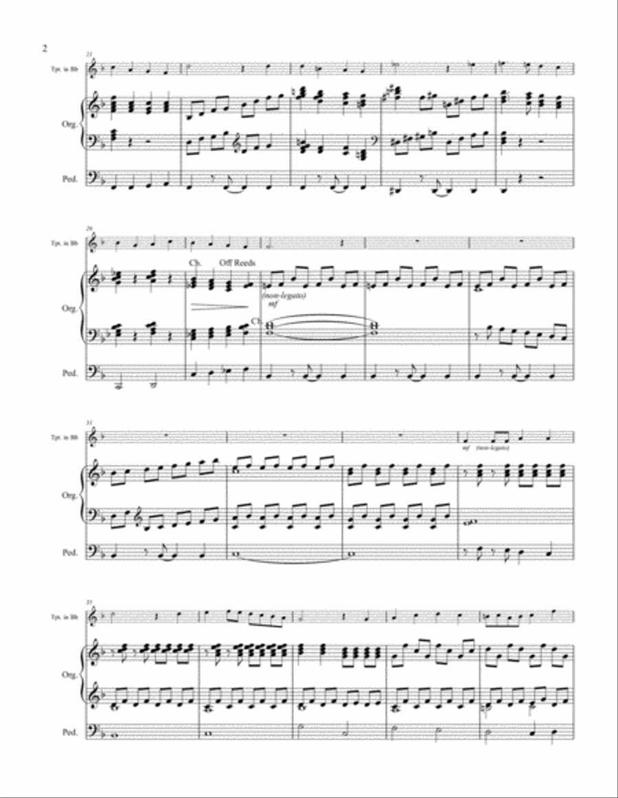 Crown Him With Many Crowns – Trumpet and Organ Trumpet Duet scores gallery preview page 3