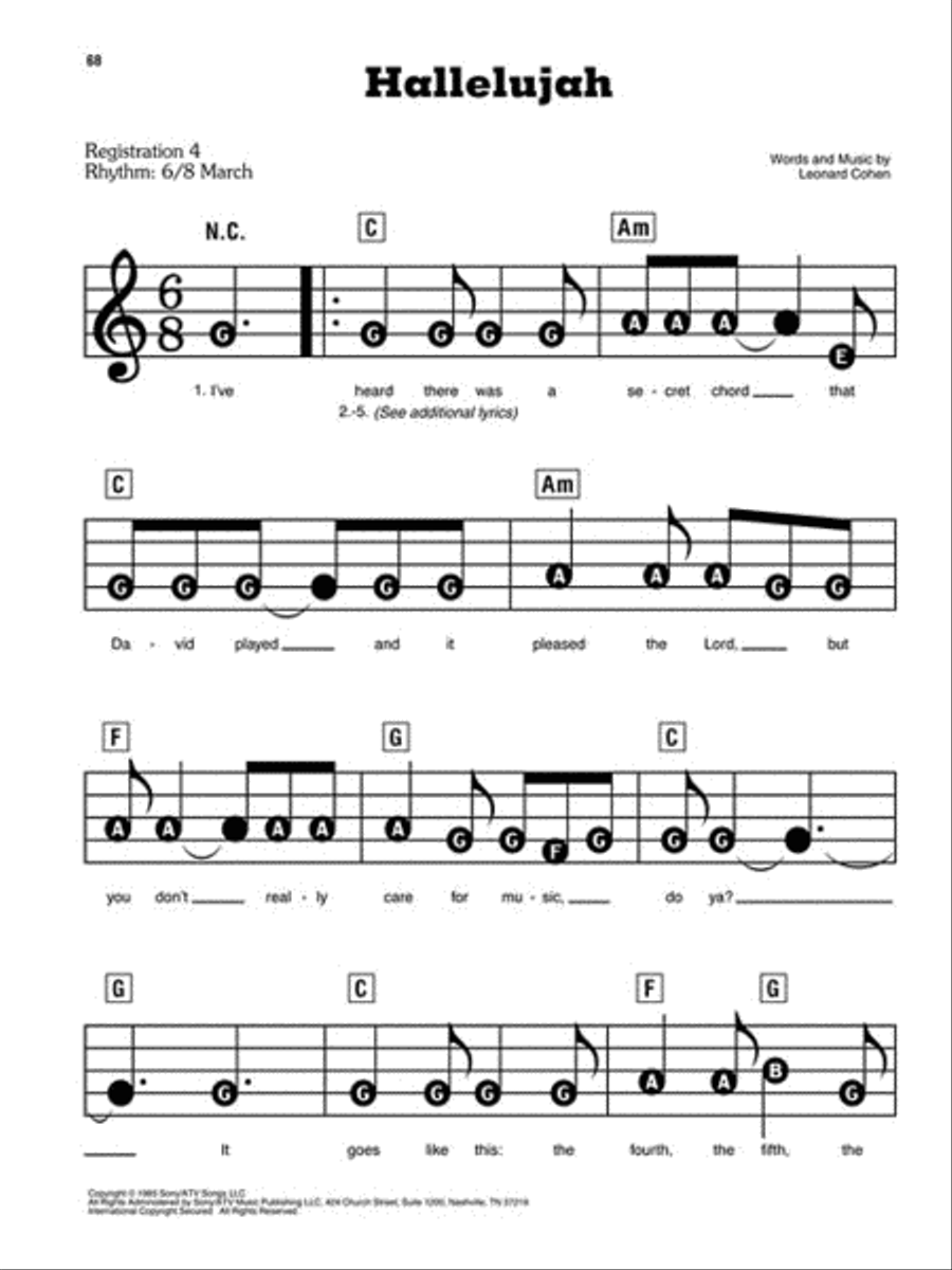 50 Great Songs Electronic Keyboard scores gallery preview page 3