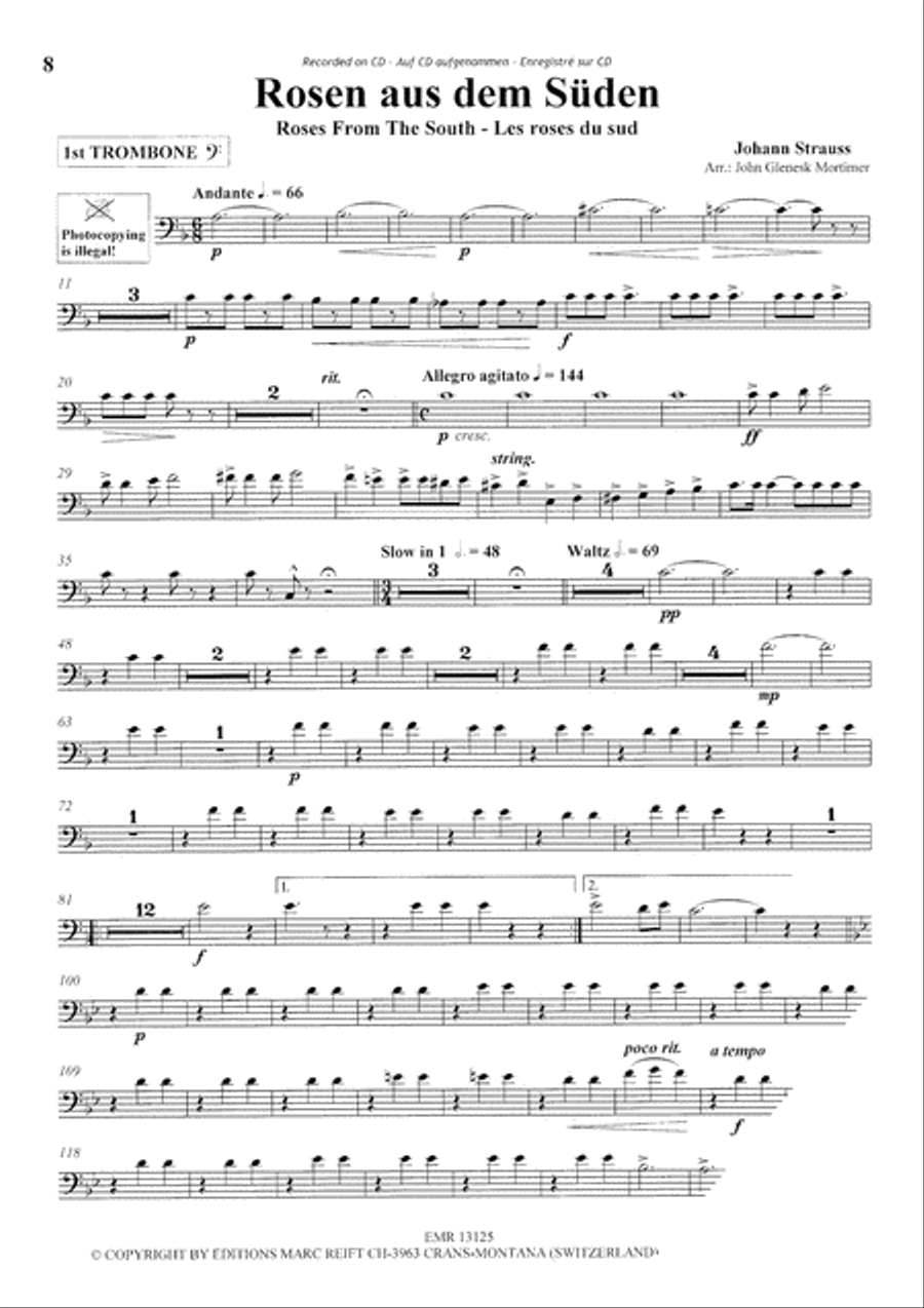 Play The 1st Trombone With The Philharmonic Wind Orchestra Concert Band scores gallery preview page 8
