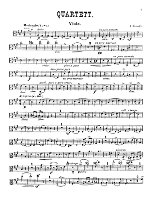 Book cover for String Quartet No. 1 in A: Viola