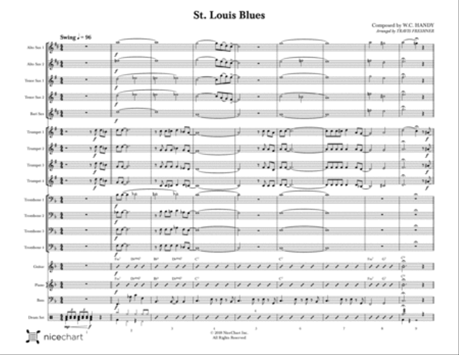 St. Louis Blues (Score & Parts) Jazz Ensemble scores gallery preview page 3