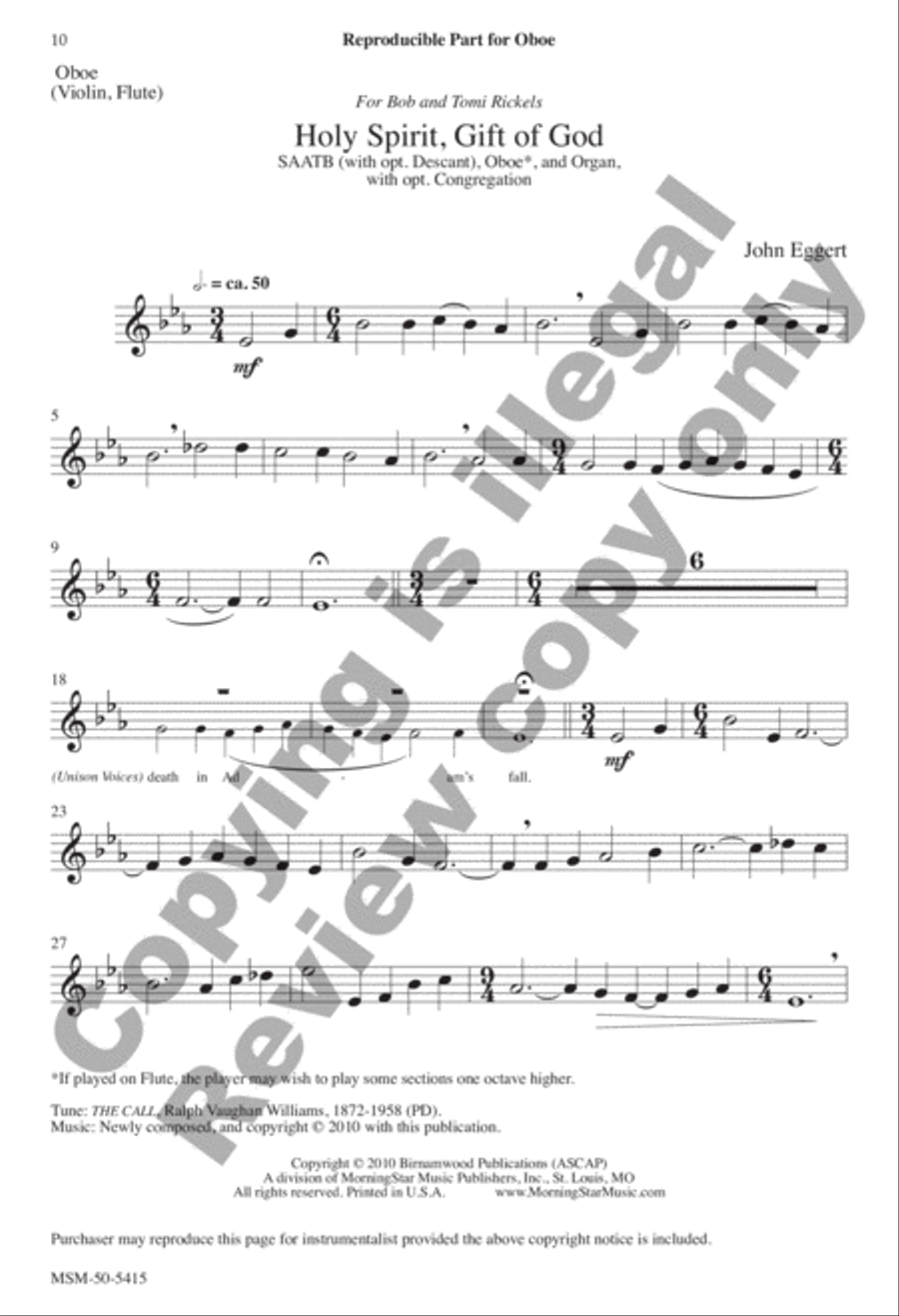 Holy Spirit, Gift of God Holy Spirit, Gift of God Divisi scores gallery preview page 10
