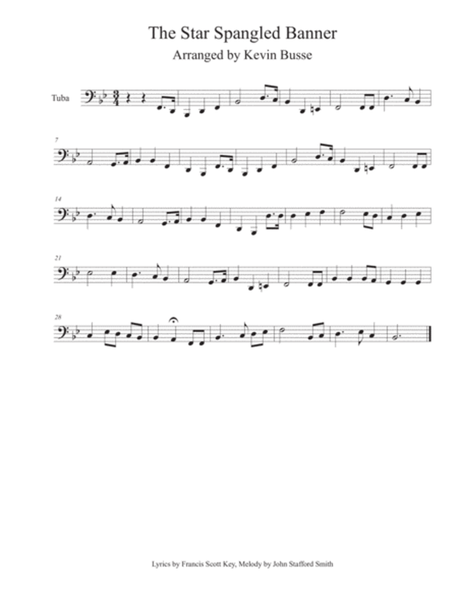 The Star Spangled Banner - Tuba image number null