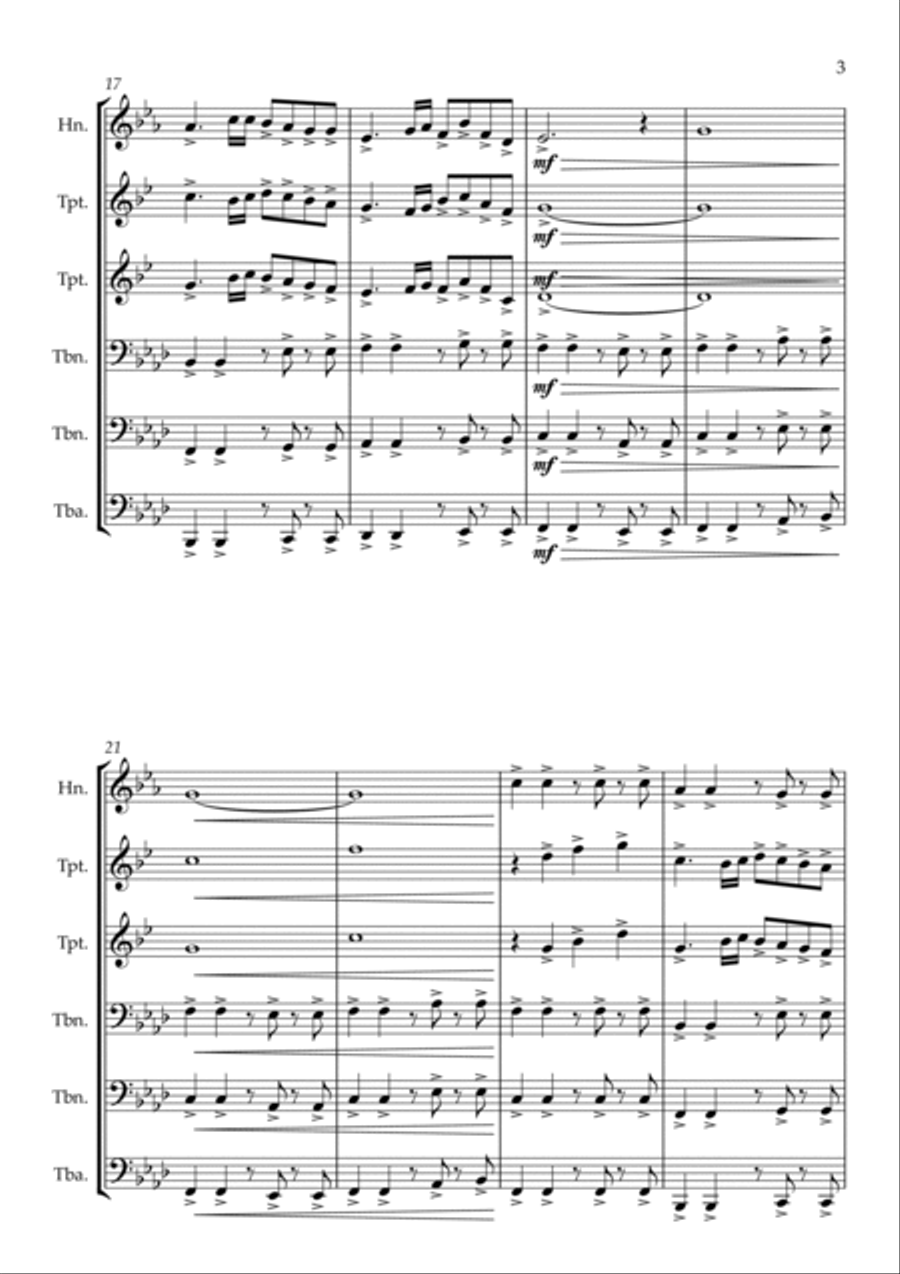 Ip Man Theme Hip Hop Version 1 Brass Ensemble scores gallery preview page 3