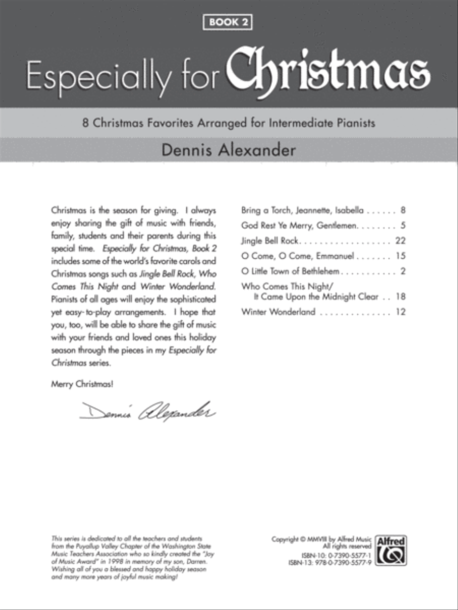 Especially for Christmas, Book 2 Piano Solo scores gallery preview page 2
