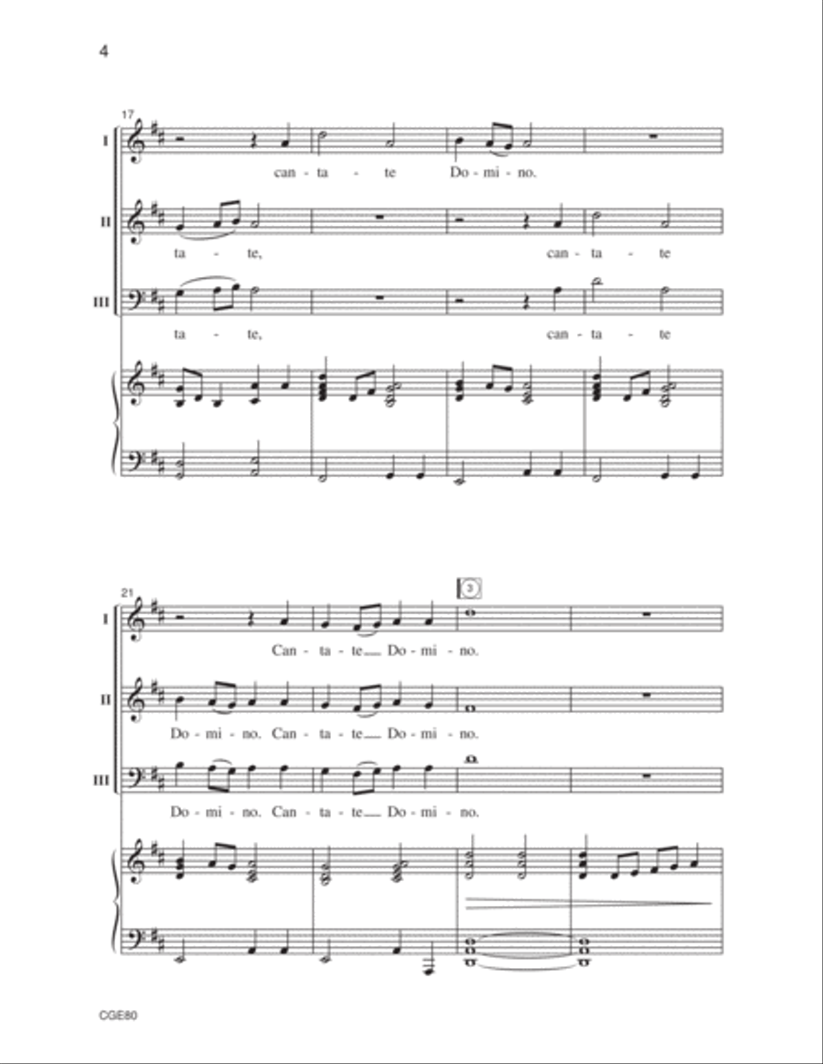 Antiphonal Cantate (Three-part Mixed/SAB) 3-Part scores gallery preview page 4