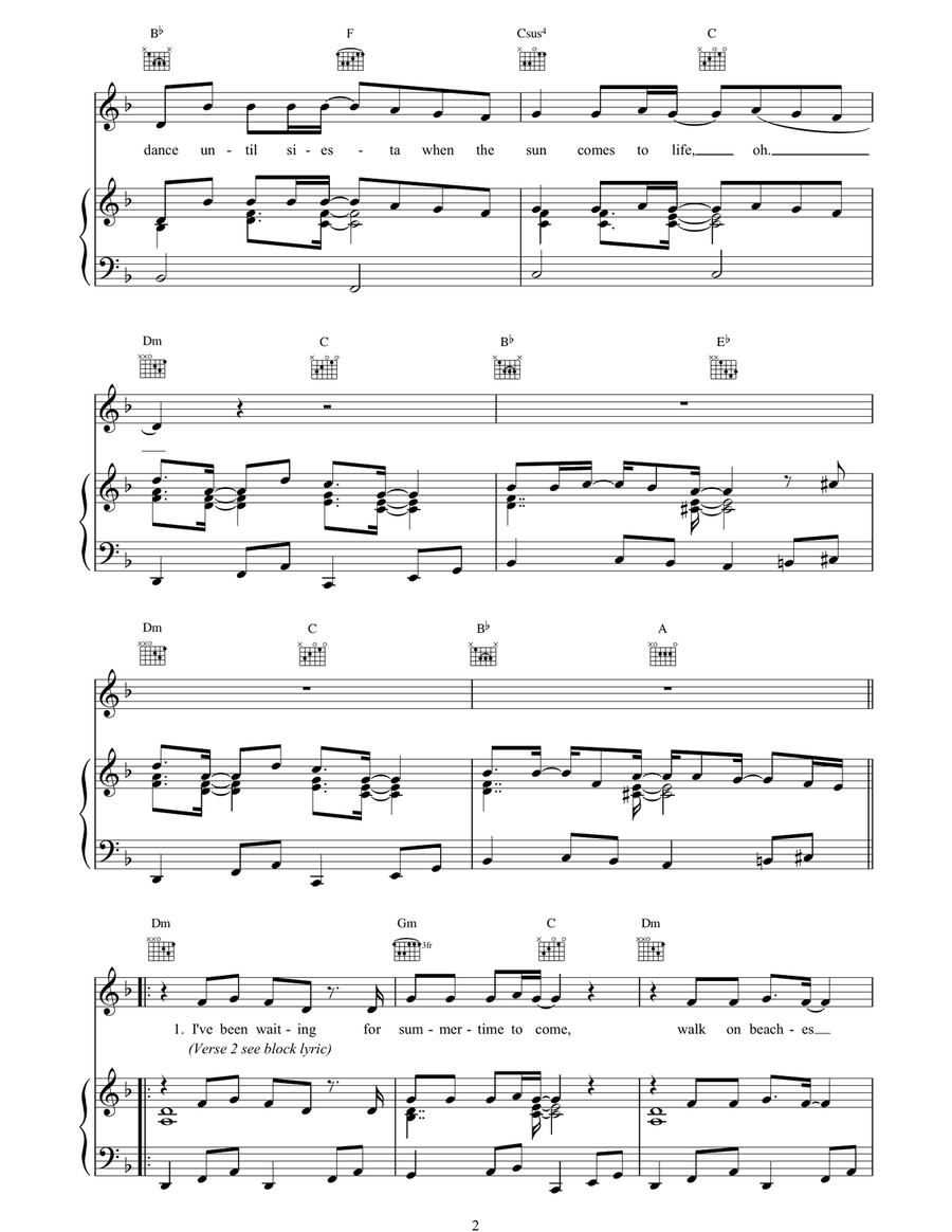 Heat of the Night Heat of the Night Piano, Vocal, Guitar scores gallery preview page 2