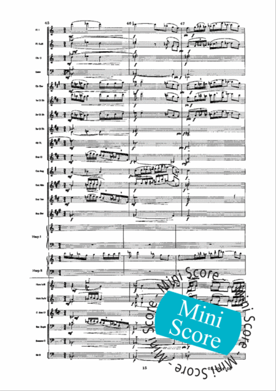 Prelude a L'Apres-Midi D'un Faune Concert Band scores gallery preview page 19