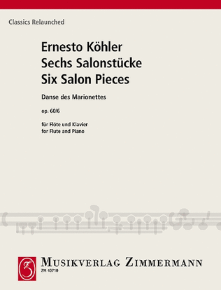 Book cover for Six Salon Pieces