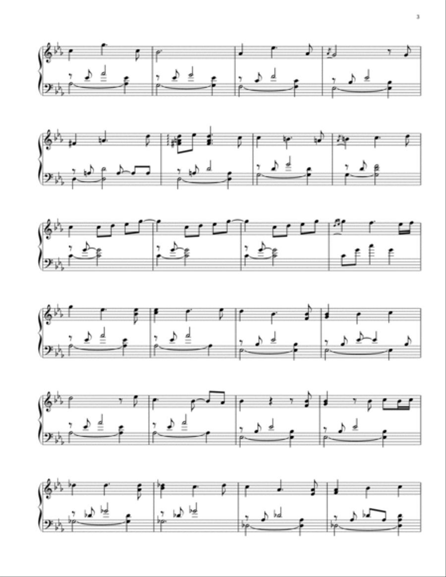 Lullaby Piano Solo scores gallery preview page 3