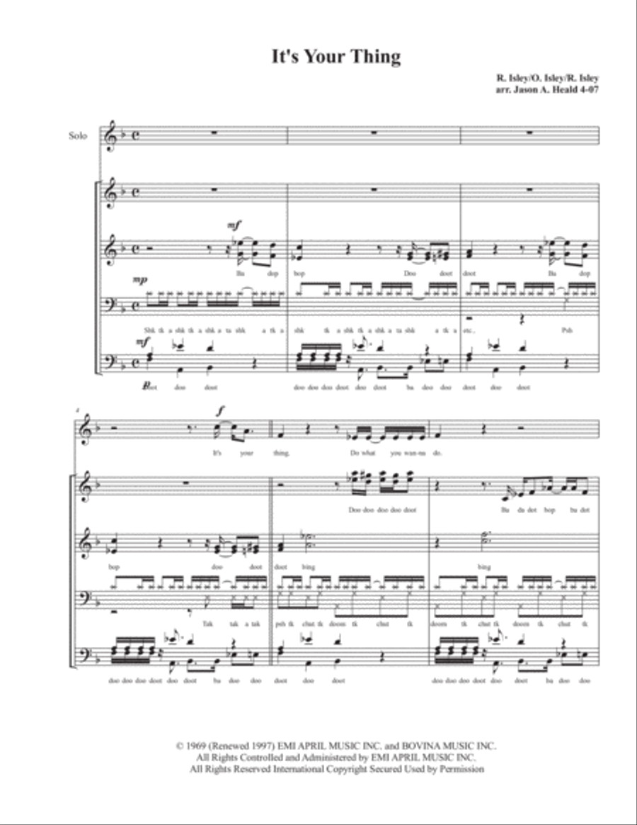 It's Your Thing 4-Part scores gallery preview page 3