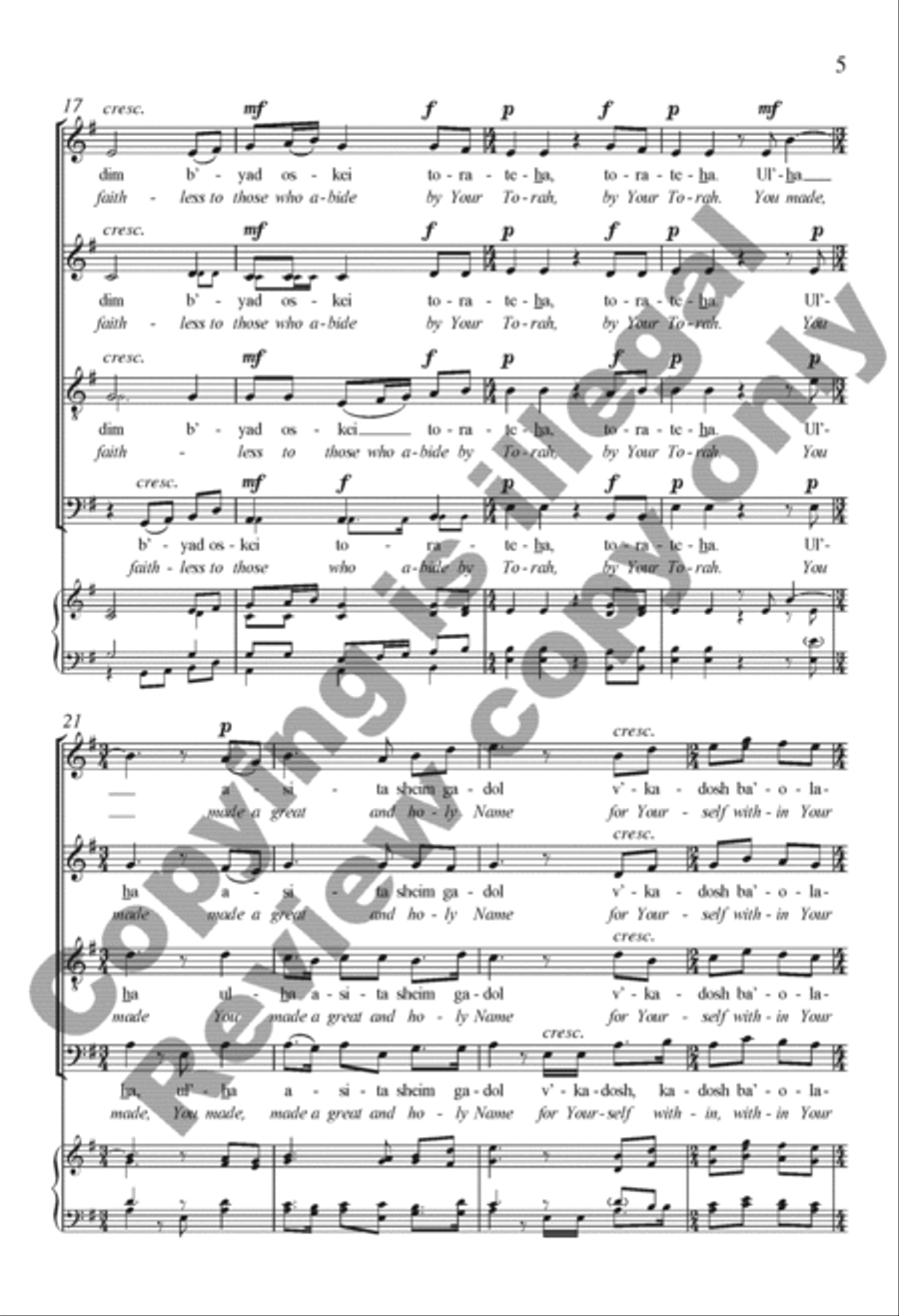 Ravta et rivam (You Fought Their Battles) 4-Part scores gallery preview page 5