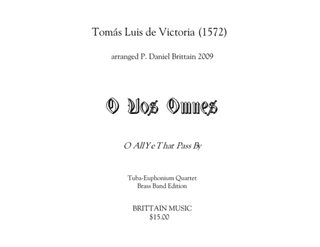 O Vos Omnes Tuba/Euphonium quartet - brass band edition