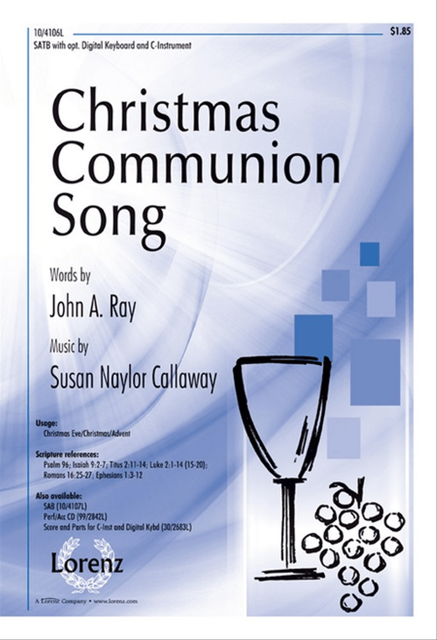 Christmas Communion Song 4-Part scores gallery preview page 1
