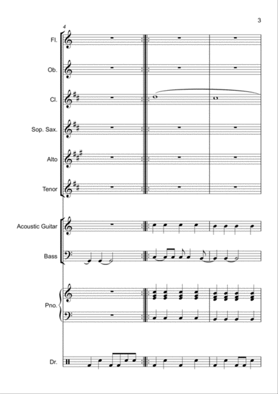 Sunrise (For Flexible/Big Band) Jazz Ensemble scores gallery preview page 3