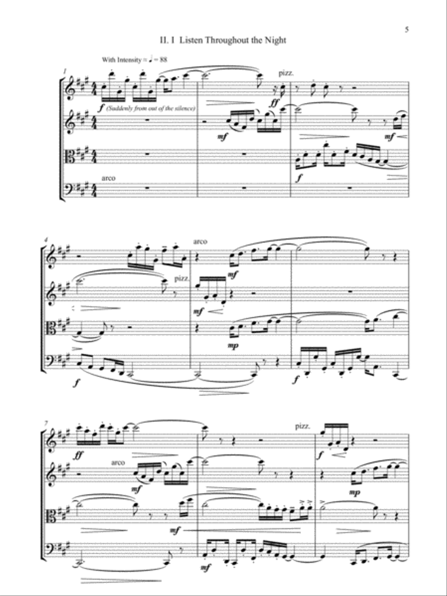 String Quartet #1 (Yuki) String Quartet scores gallery preview page 5