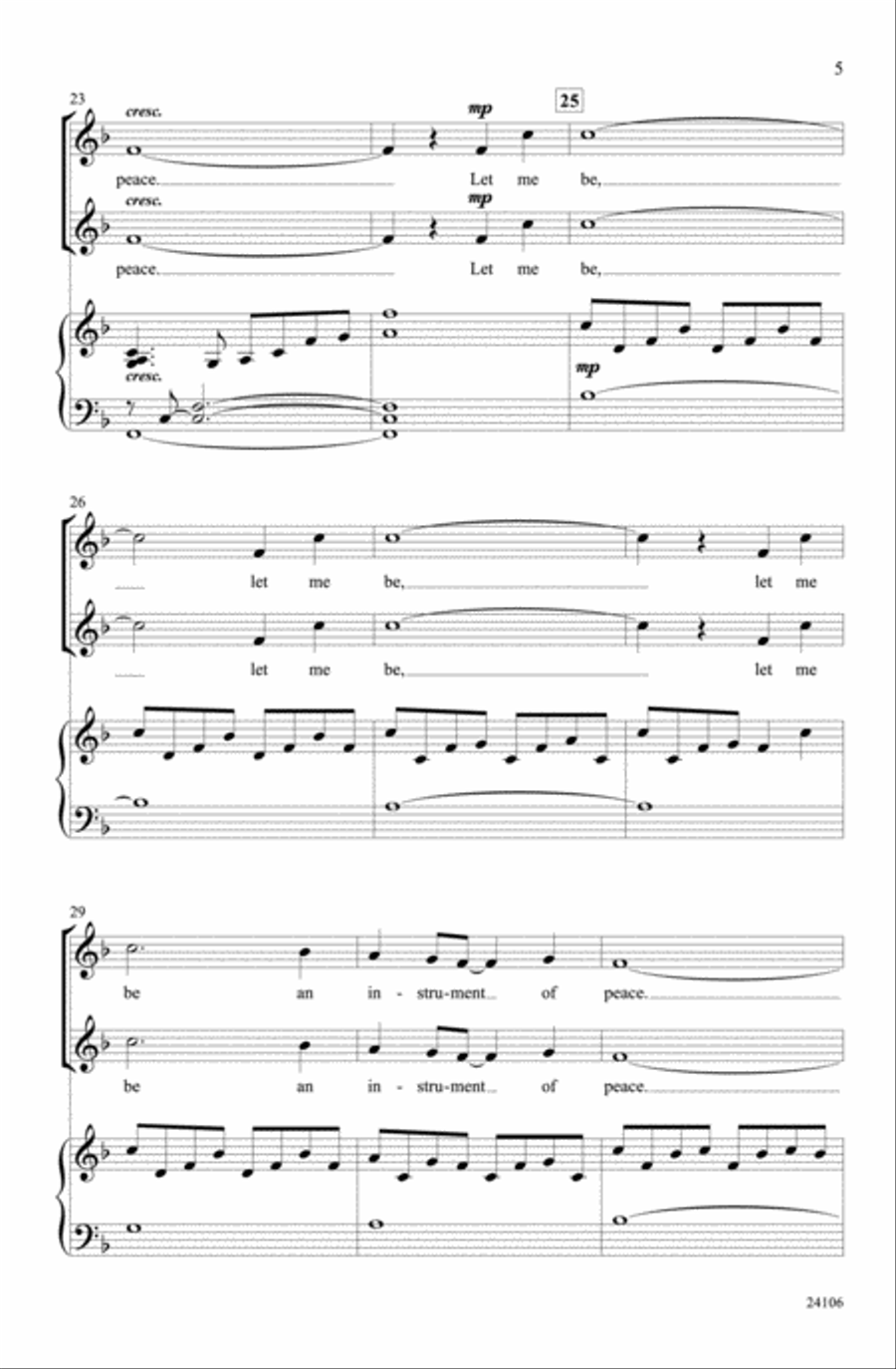 Instrument of Peace 2-Part scores gallery preview page 4