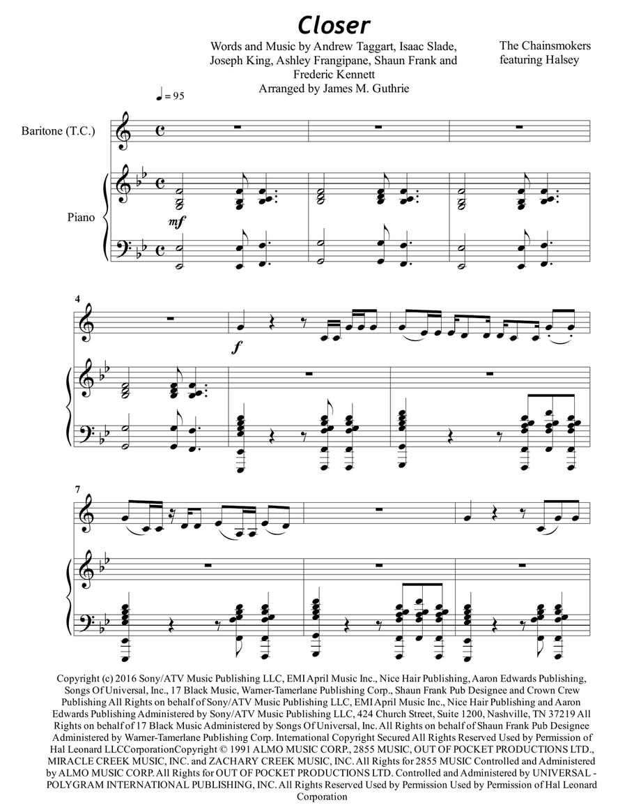 Closer Baritone Horn TC scores gallery preview page 1