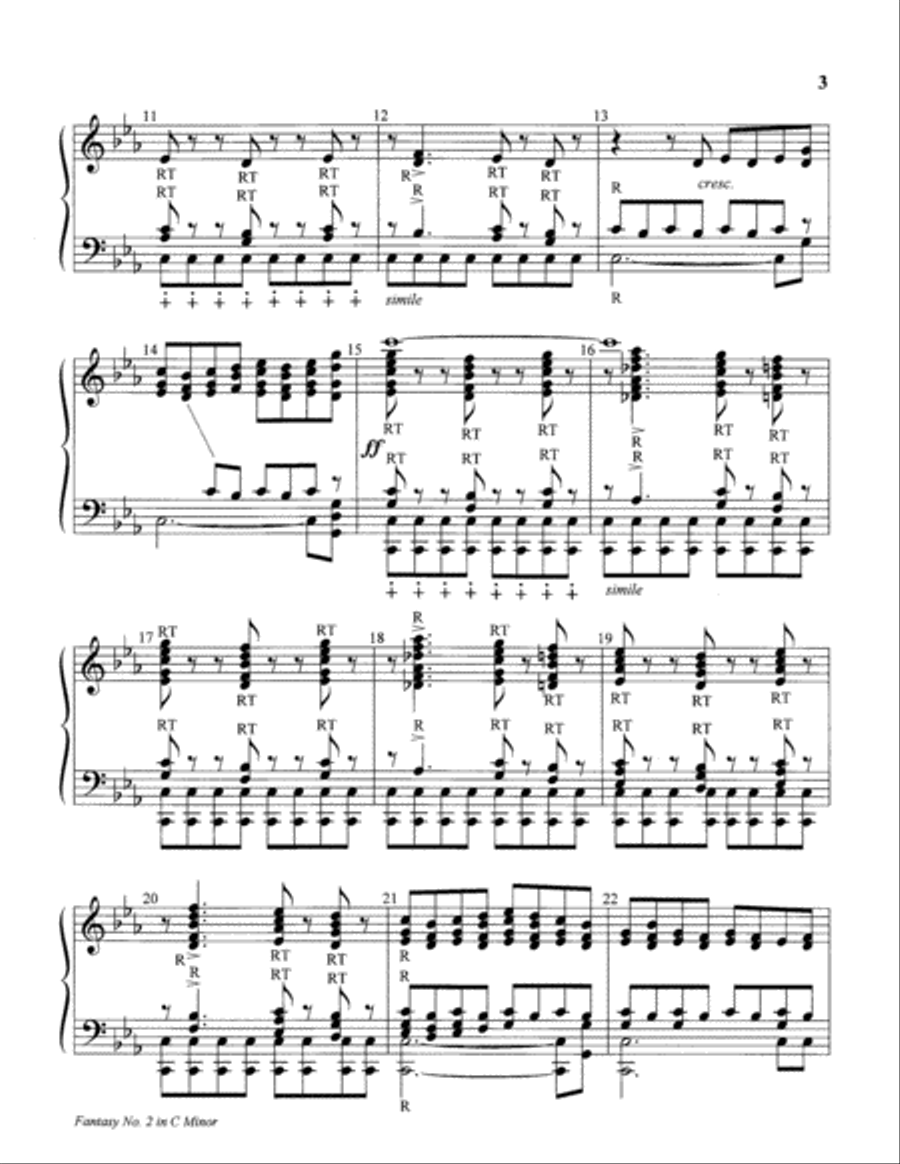Fantasy No. 2 in C Minor 5-Octaves scores gallery preview page 14