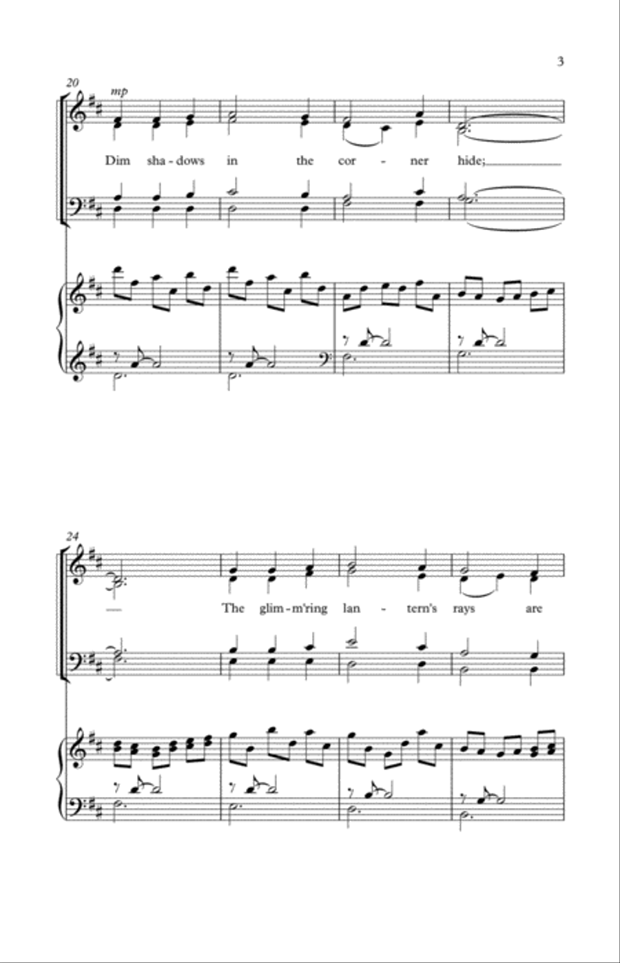 The Christmas Silence The Christmas Silence 4-Part scores gallery preview page 3