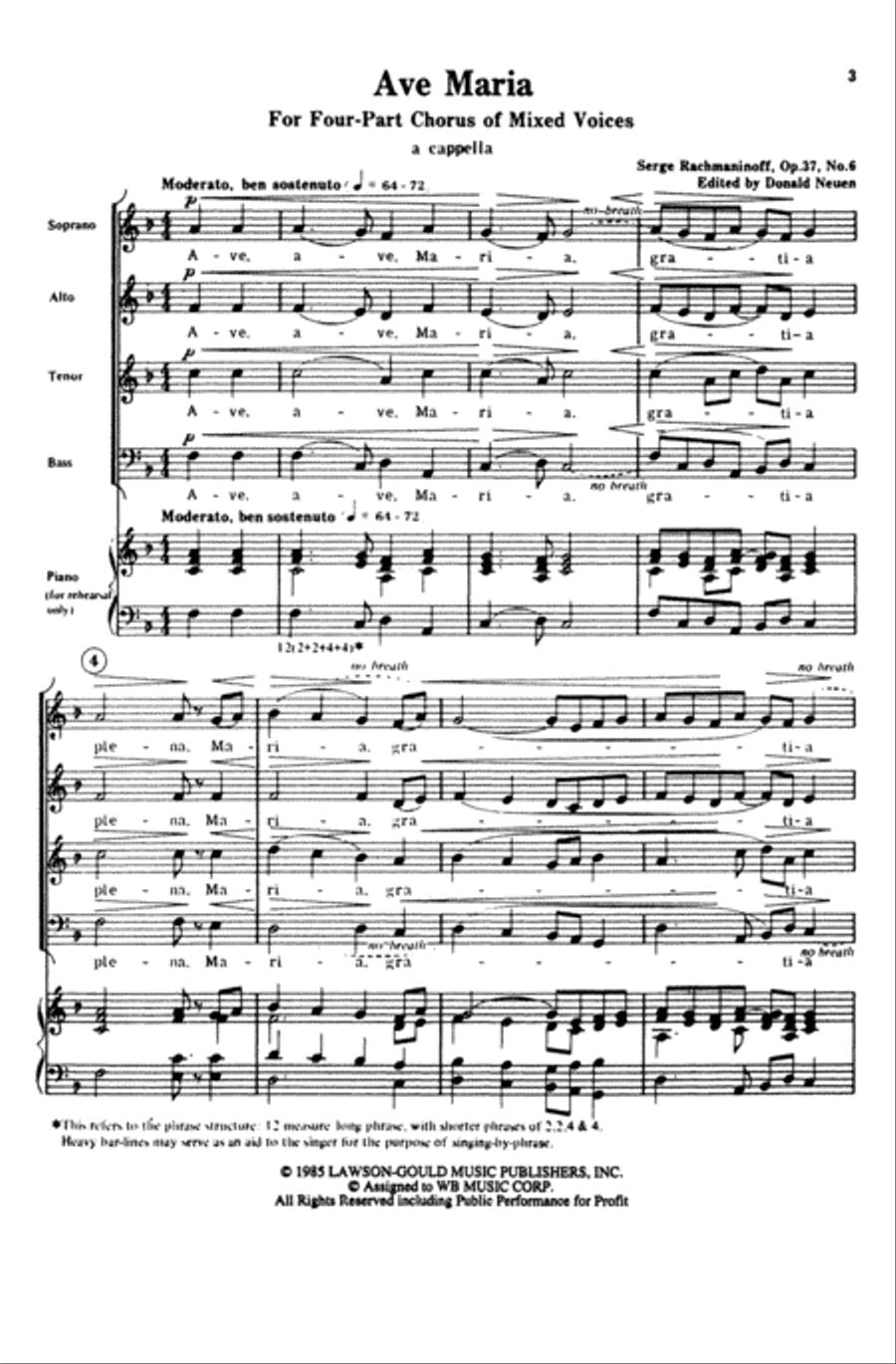 Ave Maria 4-Part scores gallery preview page 8