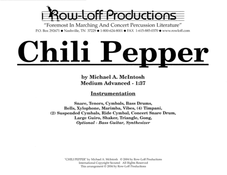 Chili Pepper w/Tutor Tracks