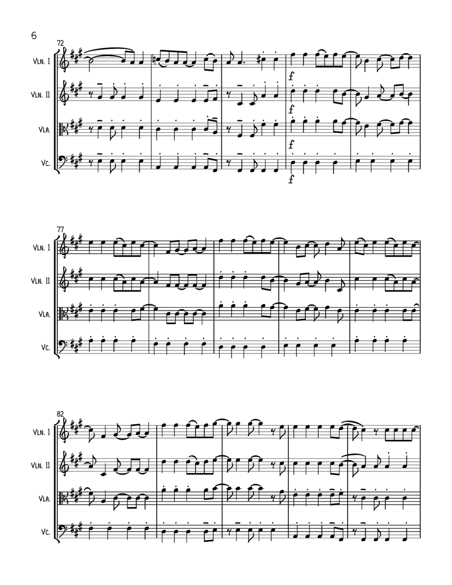 Viva La Vida String Quartet scores gallery preview page 6