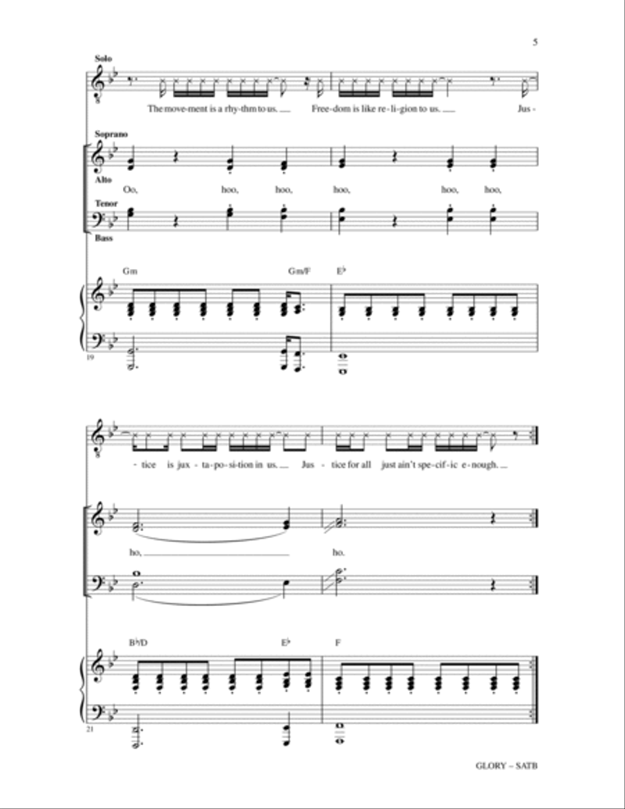 Glory Glory 4-Part scores gallery preview page 4